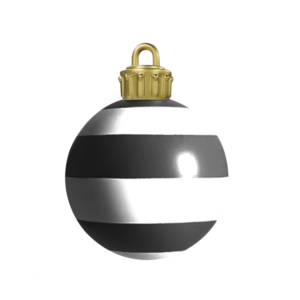 esfera negra 70cms rayada