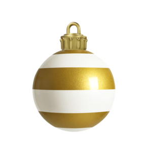 esfera dorada 70cms rayada