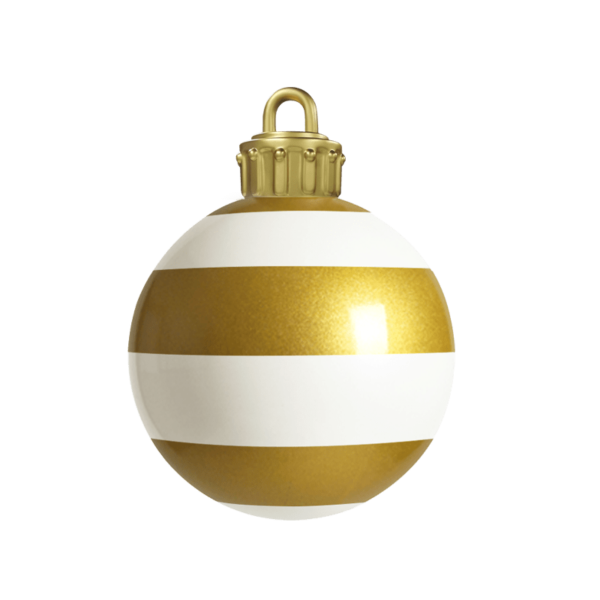 esfera dorada 70cms rayada